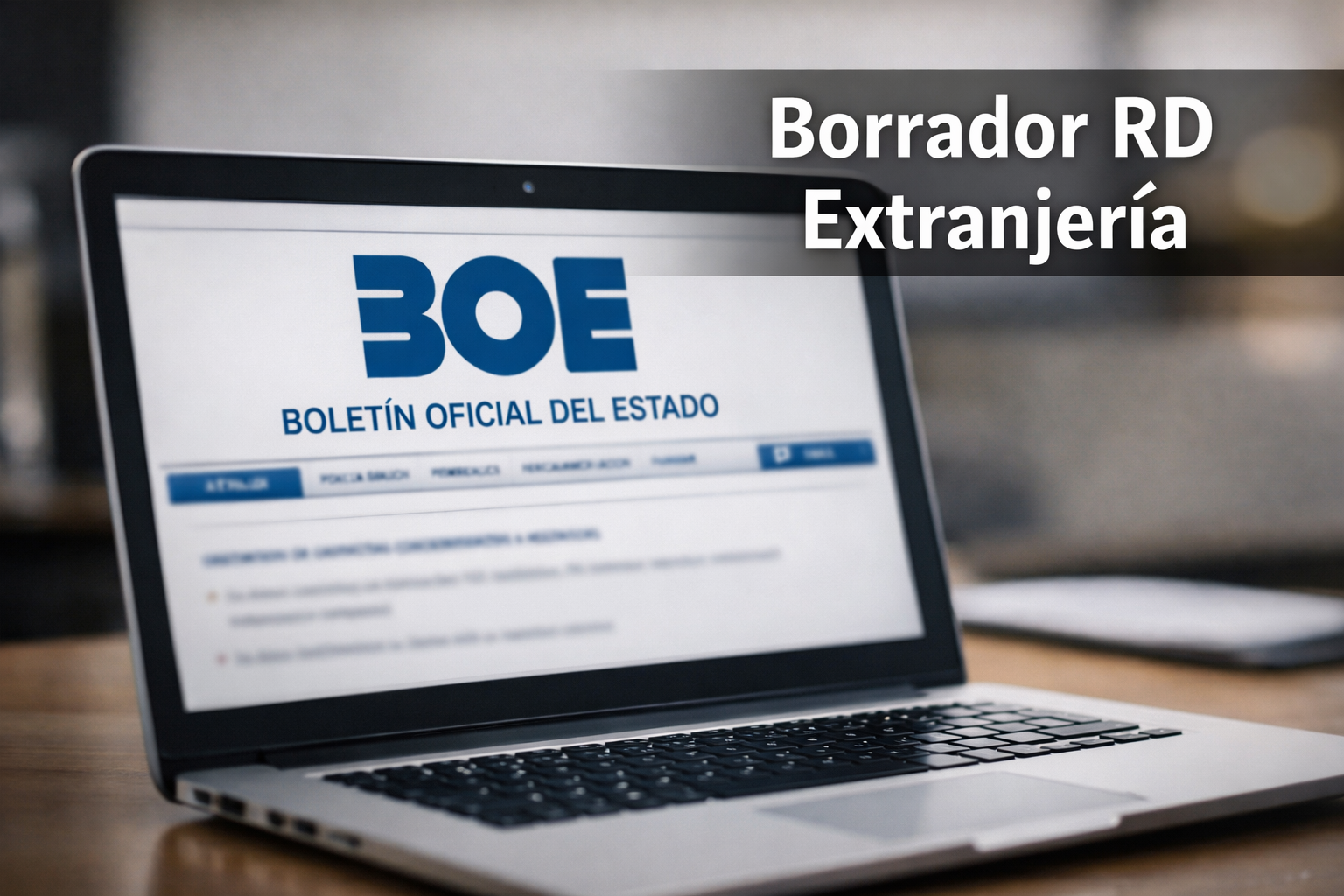 Esborrany de regularització extraordinària a Espanya